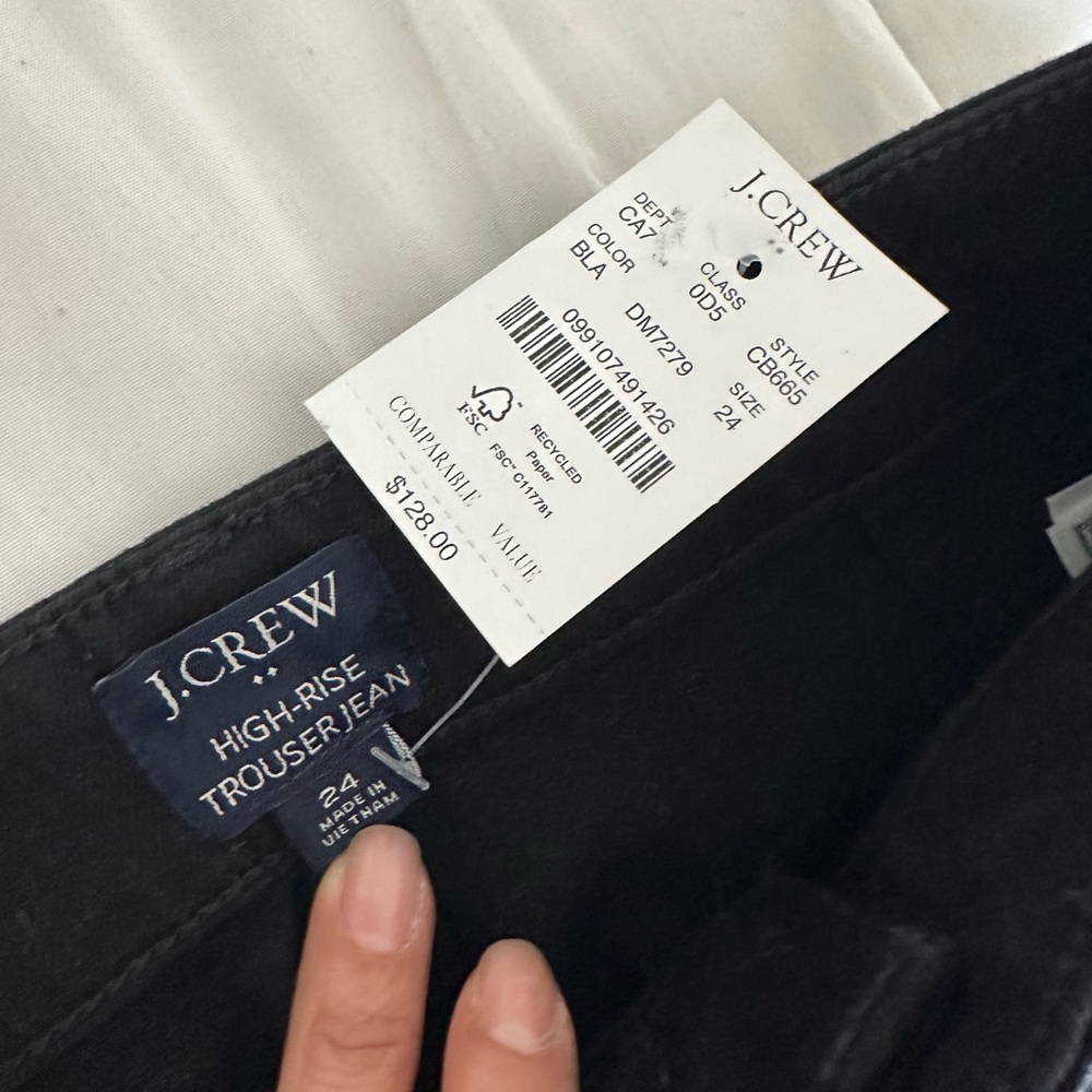 J.Crew Black High-Rise Trousers